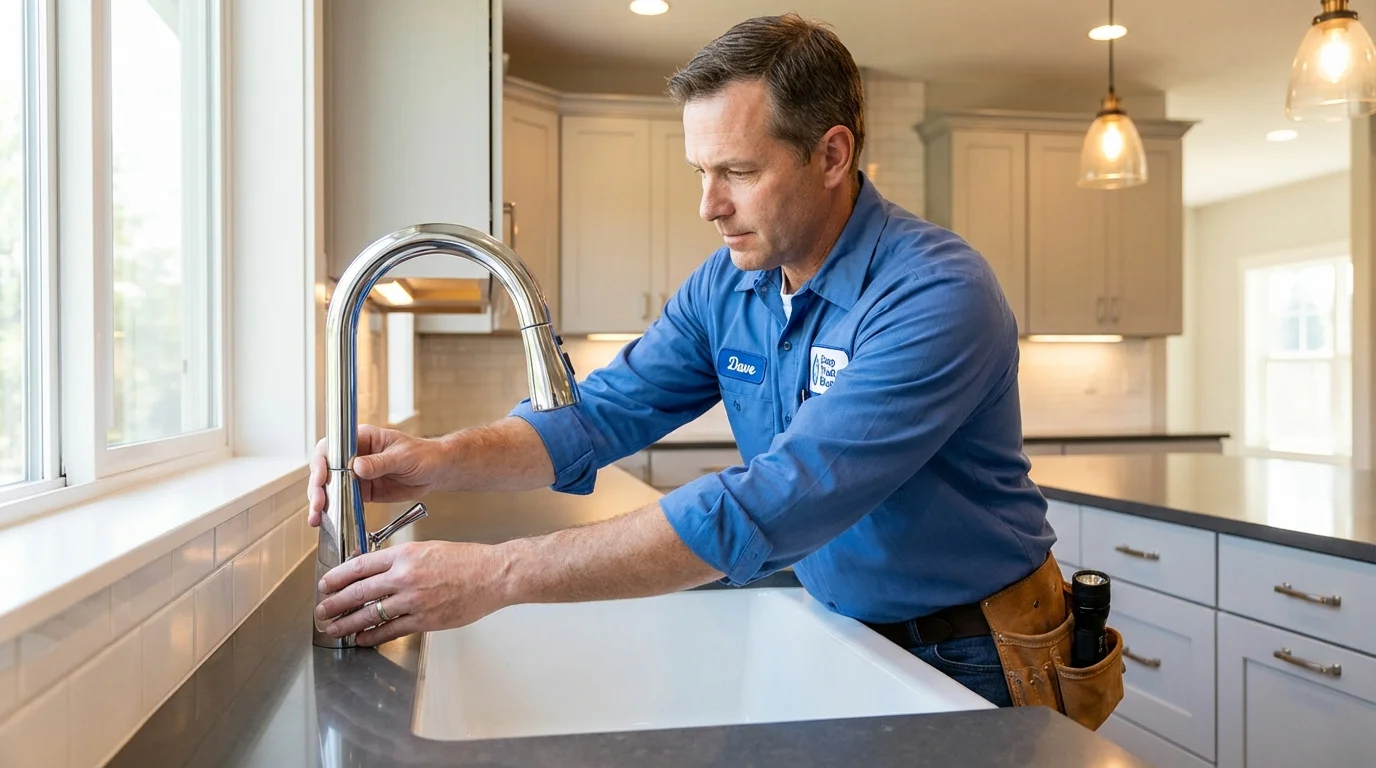 Kitchen faucet installation by Johns Plumbing LLC in Moore Haven