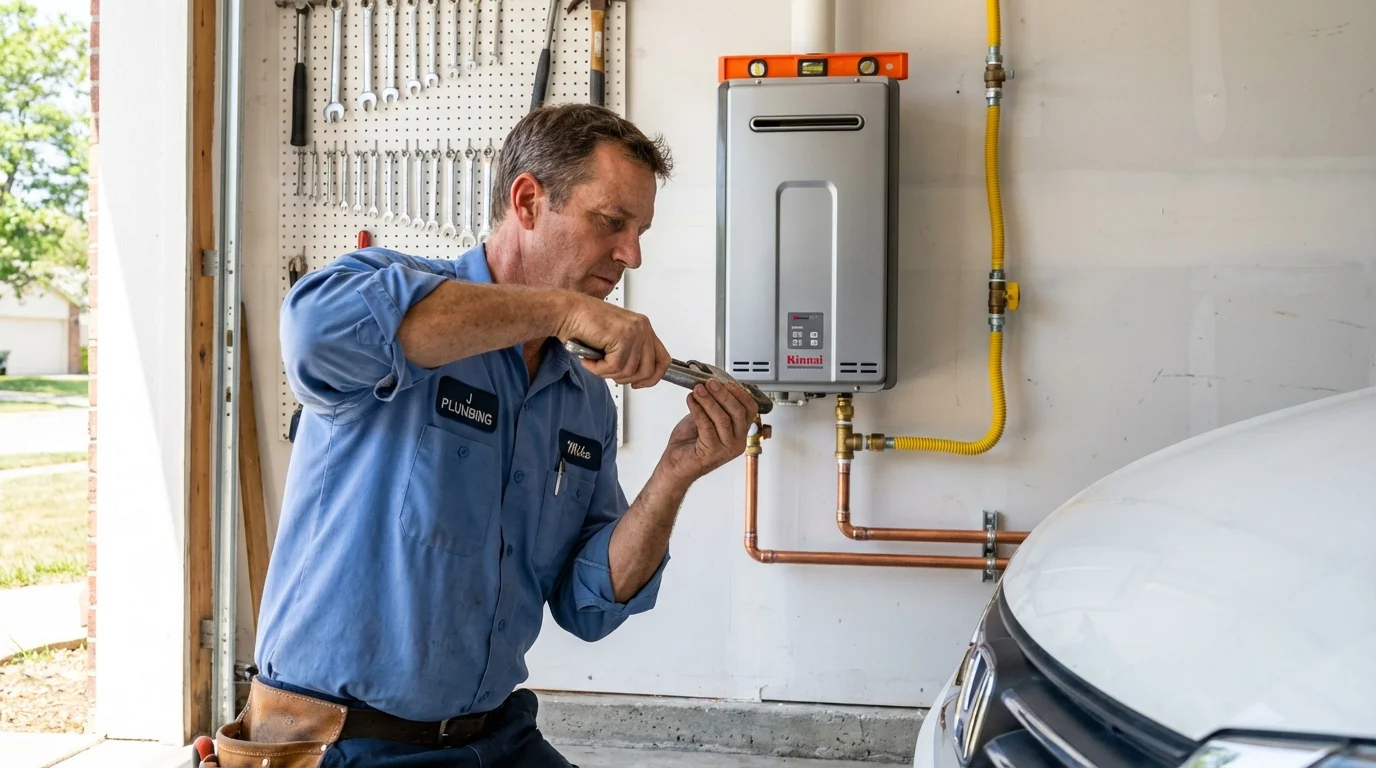 Tankless water heater installation by a Johns Plumbing LLC plumber in Moore Haven
